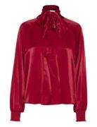 Estellemw Scarf Blouse Tops Blouses Long-sleeved Red My Essential Ward...