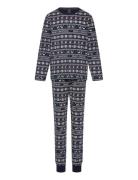 Nknvismas Ls Nightset Pyjamas Sett Navy Name It