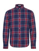 Reg Flannel Check Shirt Tops Shirts Casual Navy GANT