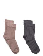 Ankle Sock - Rib Sokker Strømper Beige Minymo