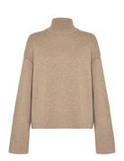 Wool Turtleneck Tops Knitwear Turtleneck Beige Weekday