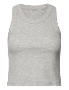 Ease Ribbed Tank Top Sport Crop Tops Sleeveless Crop Tops Grey Aim´n