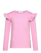 Alicia Pink Candy Tops T-shirts Long-sleeved T-shirts Pink POP & CO