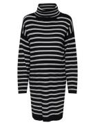 Olmtalio Ls Stripe Rollneck Dress Knt Knelang Kjole Navy Only Maternit...