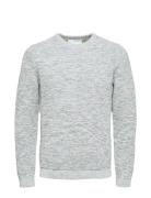 Slhvince Ls Knit Bubble Crew Neck Noos Tops Knitwear Round Necks Grey ...