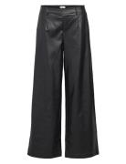 Objmelba Lisa Wide Coated Pant 135 Div Bottoms Trousers Wide Leg Black...