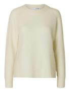 Slflulu Ls Knit O-Neck Noos Tops Knitwear Jumpers Cream Selected Femme