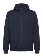 Hybrid Quilted Zip Through Hoodie Vattert Jakke Navy Lyle & Scott