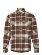 Sdnab Tops Shirts Casual Brown Solid