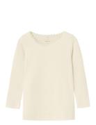 Nmfkab Ls Top Noos Tops T-shirts Long-sleeved T-shirts Cream Name It