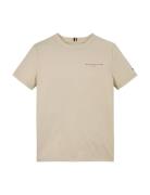 Mini Corp T-Shirt Tops T-shirts Short-sleeved Beige Tommy Hilfiger