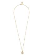 Naomi Drop Pendant Neck 45 G/Clear - 45 Cm Accessories Jewellery Neckl...