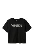 Nlfsille Wednesday Ss L Top Sky Tops T-shirts Short-sleeved Black LMTD