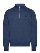 Half Zip Sweatshirt Tops Sweat-shirts & Hoodies Sweat-shirts Blue Fred...