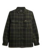 Wool Miller Overshirt Tops Overshirts Khaki Green Superdry