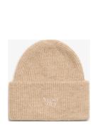 Soft Rib Knit Beanie Hat Accessories Headwear Beanies Beige Superdry