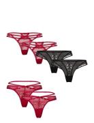 6-Pack Thongs Stringtruse Undertøy Red Hunkemöller