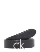 Ck Logo Buckle Belt 3.0_Pbl Belte Black Calvin Klein