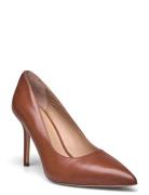 Lindella Ii Burnished Leather Pump Shoes Heels Pumps Classic Brown Lau...