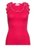 Rwbabette Sl U-Neck Long Lace Top Tops T-shirts & Tops Sleeveless Red ...