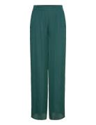 Messina Trousers Bottoms Trousers Wide Leg Green Rosemunde