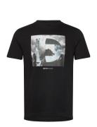 Photoprint T-Shirt Tops T-shirts Short-sleeved Black Tom Tailor