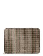 Houndsthooth Wool Laptop Sleeve Dataveske Veske Brown Les Deux