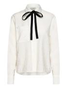 Bambo Tie Shirt Tops Shirts Long-sleeved Cream NORR