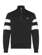 Tipped S Half Zip Sweat Tops Sweat-shirts & Hoodies Sweat-shirts Black...