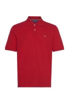 Emb Original Shield Polo Tops Polos Short-sleeved Red GANT