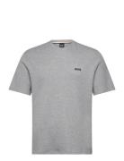 Waffle T-Shirt Tops T-shirts Short-sleeved Grey BOSS