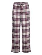 Grino - Night Trousers Pyjamasbukser Pysjbukser Burgundy Etam