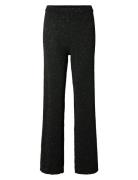 Slfjosie Hw Knit Pant Bottoms Trousers Flared Black Selected Femme