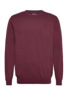 Mcs O-Neck Knit Tyler Men Tops Knitwear Round Necks Burgundy MCS