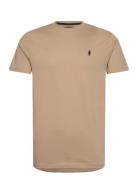 Mcs Tee Texas City Men Tops T-shirts Short-sleeved Beige MCS