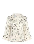 Manina - Night Shirt Long Sleeves Pyjamas White Etam