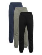 Trousers Basic 3 Pack Bottoms Sweatpants Navy Lindex