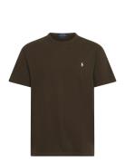 Classic Fit Jersey Crewneck T-Shirt Tops T-shirts Short-sleeved Brown ...