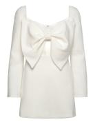 Phillipa Bow Mini Dress Kort Kjole White Bardot