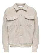 Onsdeacon Rlx Sherpa Overshirt Sweat Vd Tops Overshirts Cream ONLY & S...