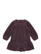 Dress Velour Dresses & Skirts Dresses Casual Dresses Long-sleeved Casu...