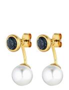 Toni Sg Blue / White Pearl Accessories Jewellery Earrings Studs Blue D...