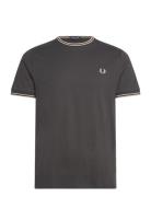 Twin Tipped T-Shirt Designers T-shirts Short-sleeved Grey Fred Perry