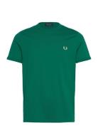 Ringer T-Shirt Tops T-shirts Short-sleeved Green Fred Perry