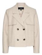 Vmfortunesheila Short Jacket Ga Boo Ulljakke Jakke Cream Vero Moda