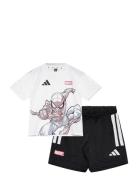 Lk Mrvl Sm Tset Sets Sets With Short-sleeved T-shirt White Adidas Spor...