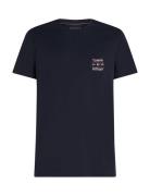 Hilfiger Stack Tee Tops T-shirts Short-sleeved Tommy Hilfiger