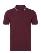 Twin Tipped Fp Shirt Tops Polos Short-sleeved Burgundy Fred Perry