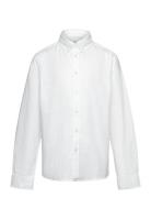 100% Cotton Oxford Shirt Tops Shirts Long-sleeved Shirts White Mango