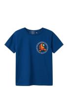 Nkmjett Amongus Nreg Ss Top Box Sky Tops T-shirts Short-sleeved Blue N...